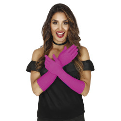 Ružové dlhé rukavice